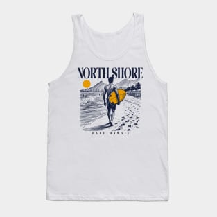 Vintage Surfing North Shore Oahu, Hawaii // Retro Surfer Sketch // Surfer's Paradise Tank Top